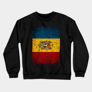 Moldova Flag Women Men Children Moldova Retro Vintage Crewneck Sweatshirt